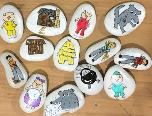 Illustrated story stones for the children of Little + Co